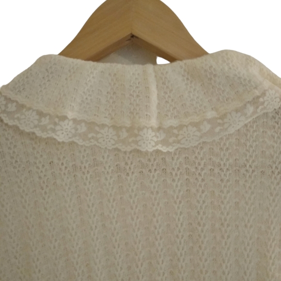 Vtg Lace Peignoir Dressing Gown - Picture 14 of 15